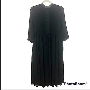 TORRID Black Victorian Lace Modest Midi Dress Size 00
